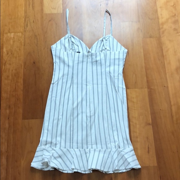 White and Black Striped Forever 21 Dress - Picture 2 of 3